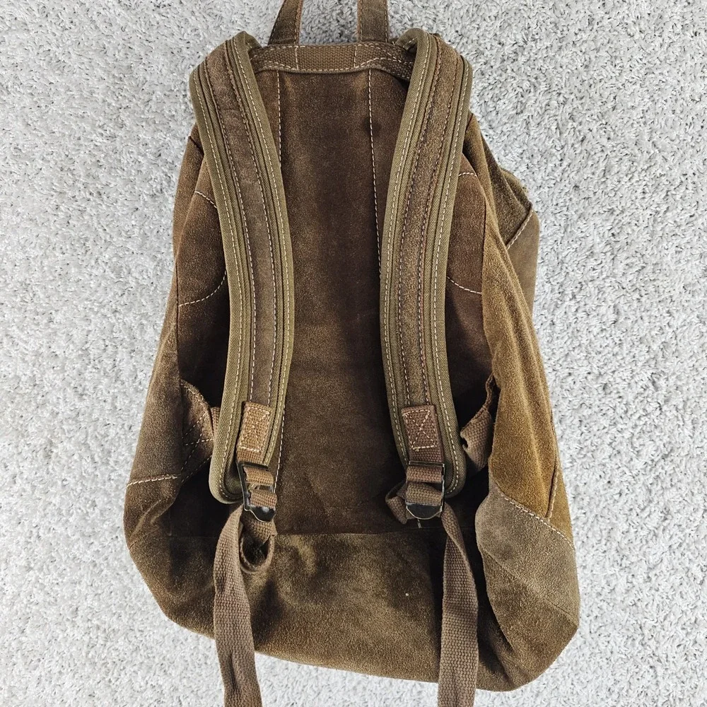 Vintage Wilsons M Julian Leather Suede Distressed Brown Rucksack Backpack